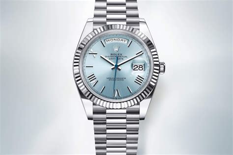 rolex platinum daydate|Rolex Day-Date 40 platinum.